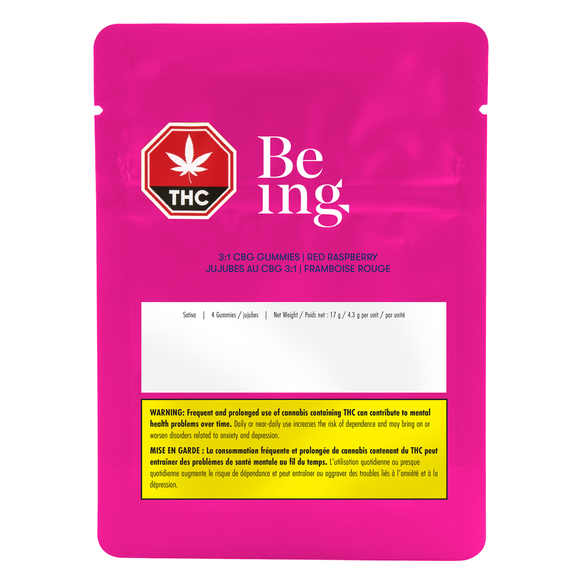 3:1 CBG Gummies | Red Raspberry