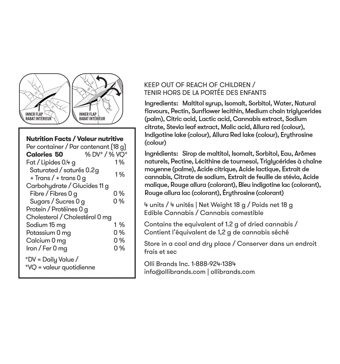 Olli Zero – Berry Best Night CBN: CBD: THC