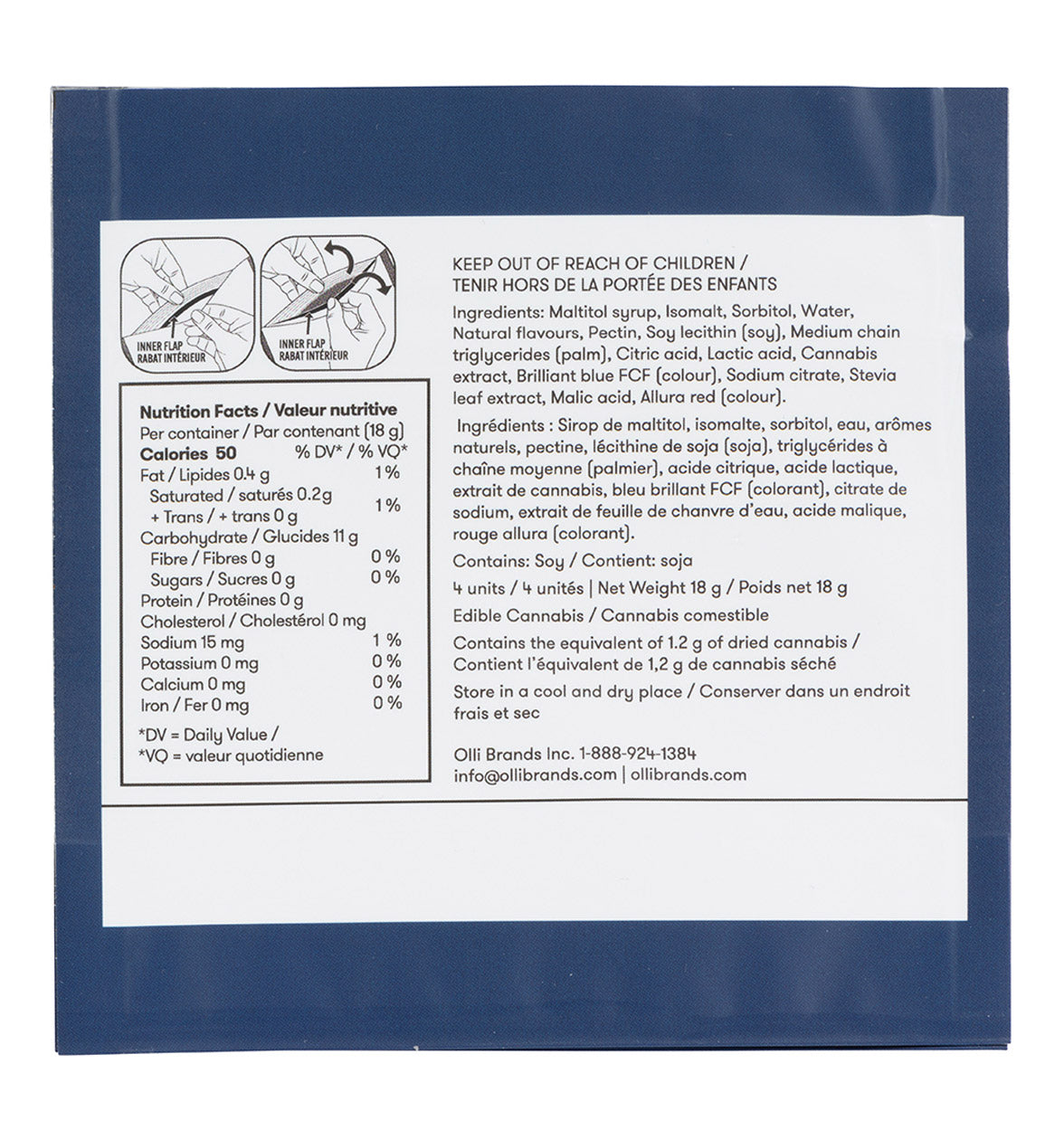 Olli Sugar Free Blackberry Yuzu CBN Chews