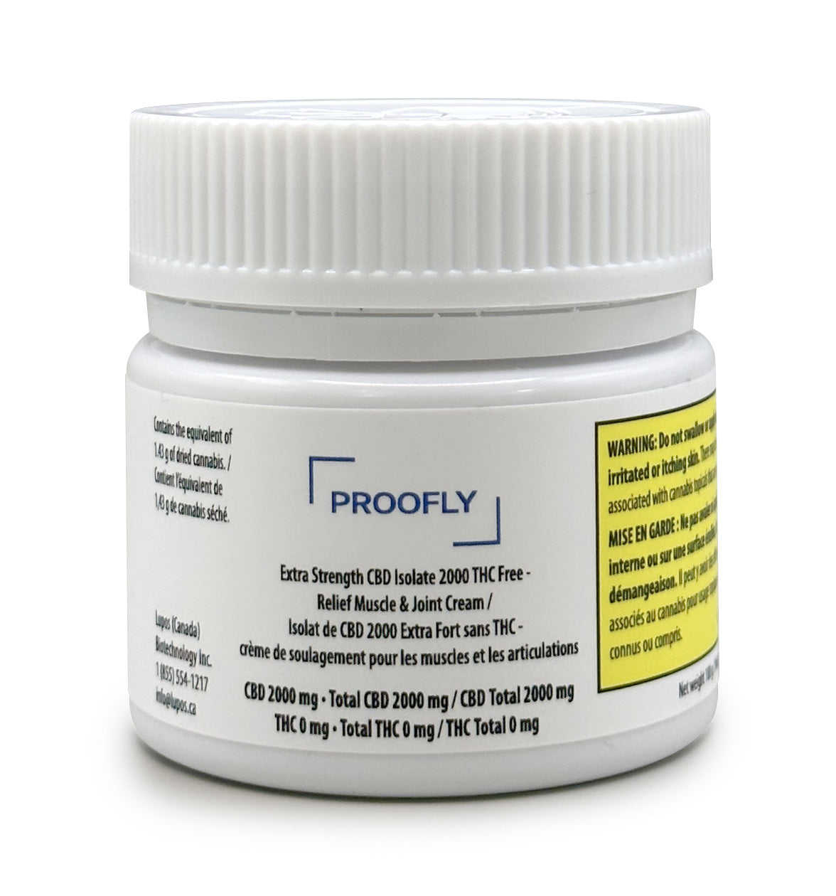 Extra Strength CBD Isolate 2000 mg/THC Free Cream